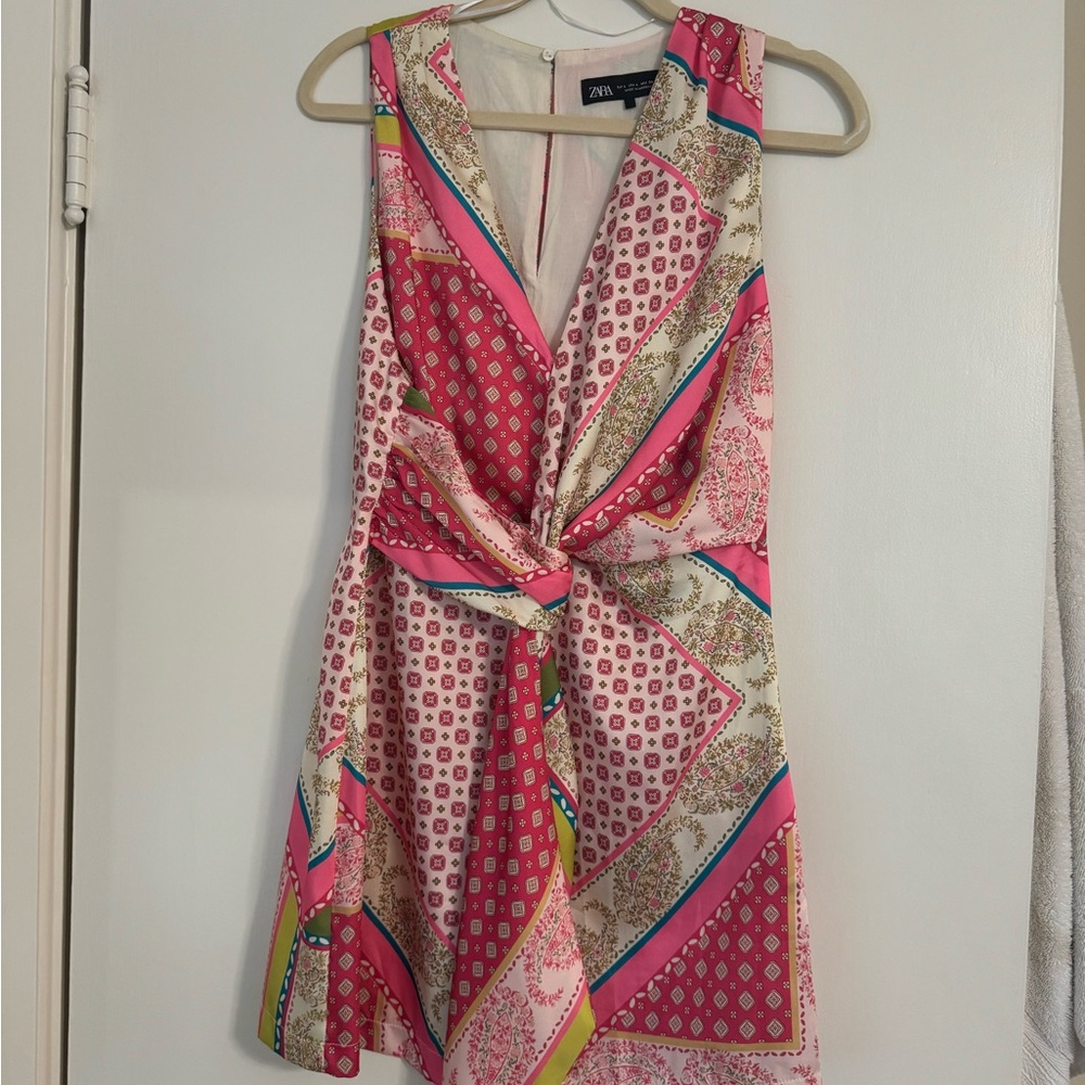 Zara Multicolor Patterned Mini Dress